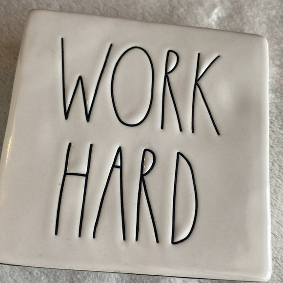 3 Pieces Rae Dunn Artisan Collection Ceramic Set. “Note”, “Create”, “Work Hard”/ - Picture 7 of 11
